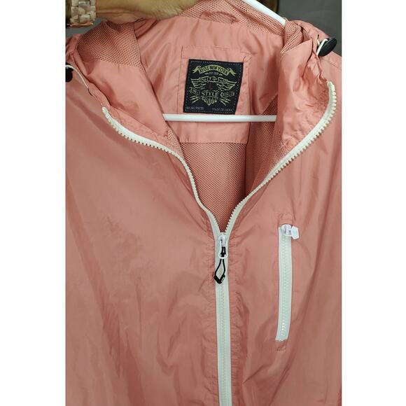 Kios New York Women’s Pink Hooded Windbreaker Jacket Size Large Waterproof - Picture 4 of 6